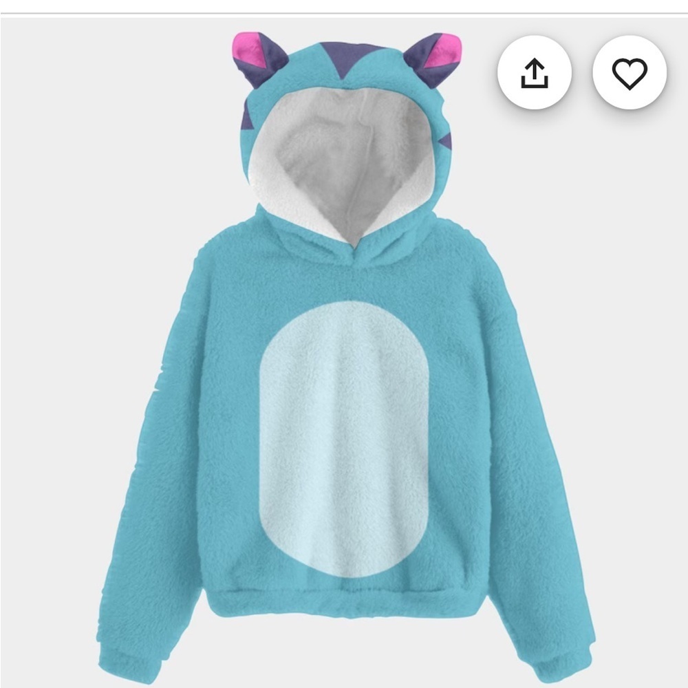 Gabby’s Dollhouse CatRat Kids Hoodie Costume Sweatshirt Blue Size 12 (3 XL)